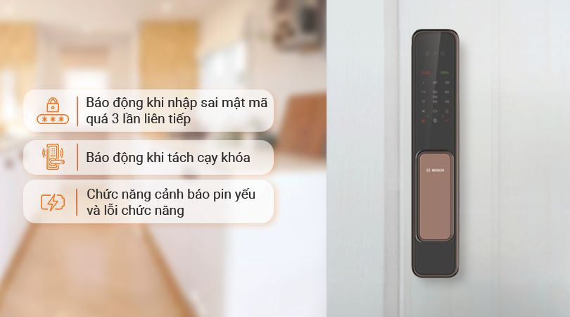 Khả năng bảo mật vượt trội với các công nghệ cảnh báo thông minh